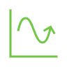 The icon of analysis for algae growth rate.