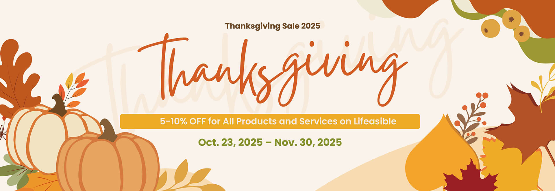 Thanksgiving Sale 2025