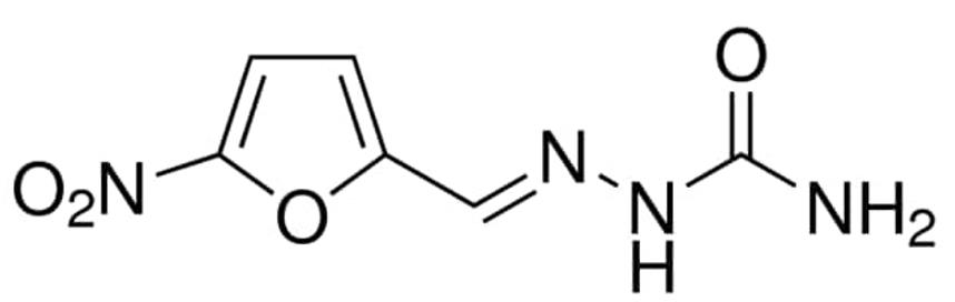 Chemical structure of nitrofurazone.