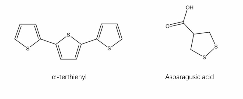 Structure of two nematocidal organosulfur compounds.