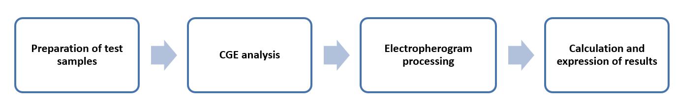 Fig. 3 SDS-CGE method flow for determining casein and whey protein - Lifeasible.