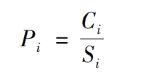 Single pollution index Pi formula