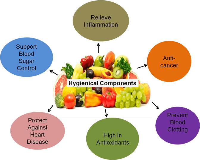 Figure  1. Benefits of hygienical components in foods.